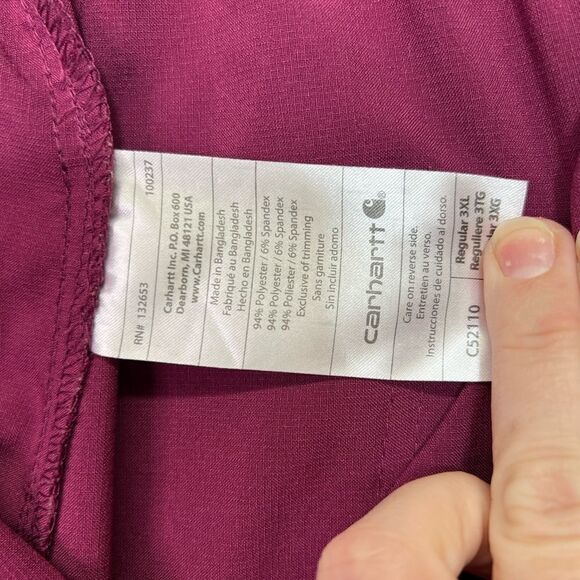 Women's Burgundy Cargo Pants - Picture 8 of 13